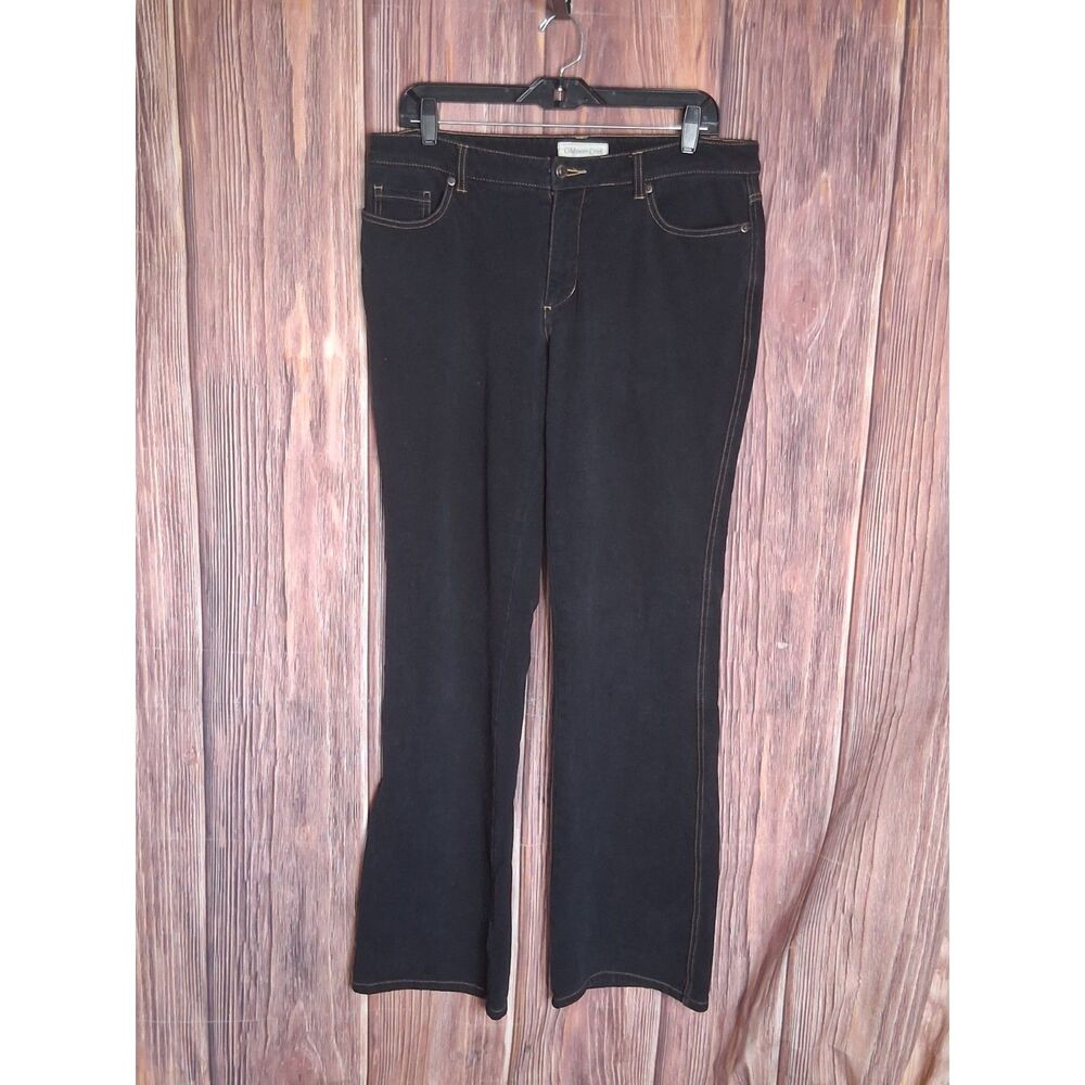 Coldwater creek stretchy black bootcut pants size 12 academia casual basics